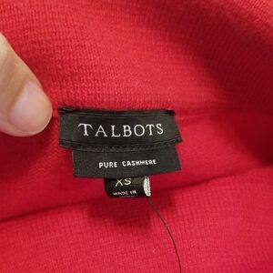 Talbots Vibrant Red Cashmere Knit